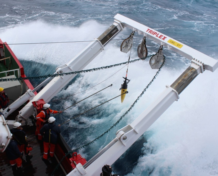 Glider deployment in the Southern Ocean by Emma Lewis Bone